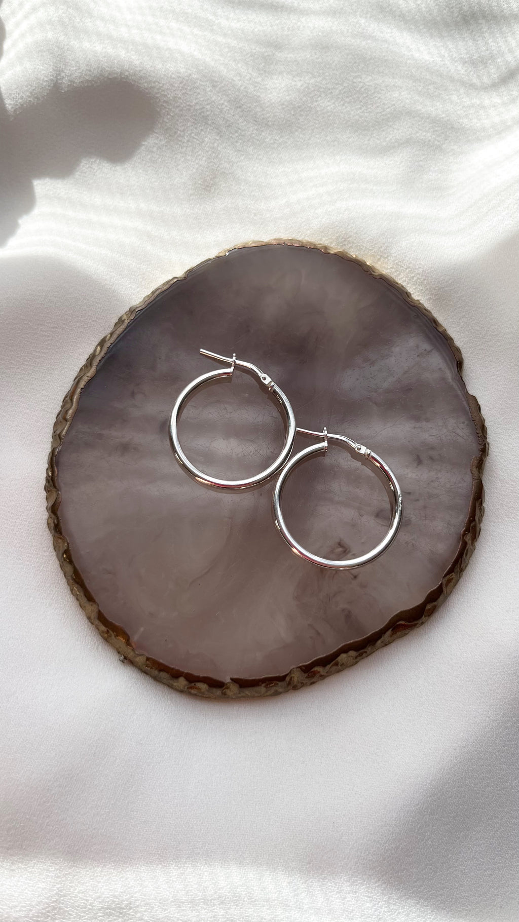 Argollas Lisas Semi Gruesas 25mm